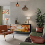 TRACES OF AUTUMN Aparador de 3 Puertas en Acabado Negro