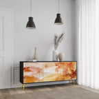 TRACES OF AUTUMN Aparador de 3 Puertas en Acabado Negro