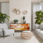 TRACES OF AUTUMN Aparador de 3 Puertas en Acabado Negro