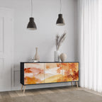 TRACES OF AUTUMN Aparador de 3 Puertas en Acabado Negro