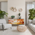 TRACES OF AUTUMN Aparador de 3 Puertas en Acabado Negro