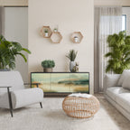 MORNING BY THE LAKE 3-Door Sideboard in Black Finish