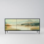 MORNING BY THE LAKE 3-Door Sideboard in Black Finish