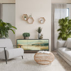 MORNING BY THE LAKE 3-Door Sideboard in Black Finish