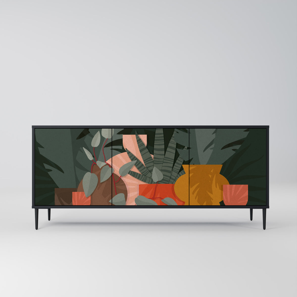 TROPICAL COMPOSITION Aparador de 3 Puertas