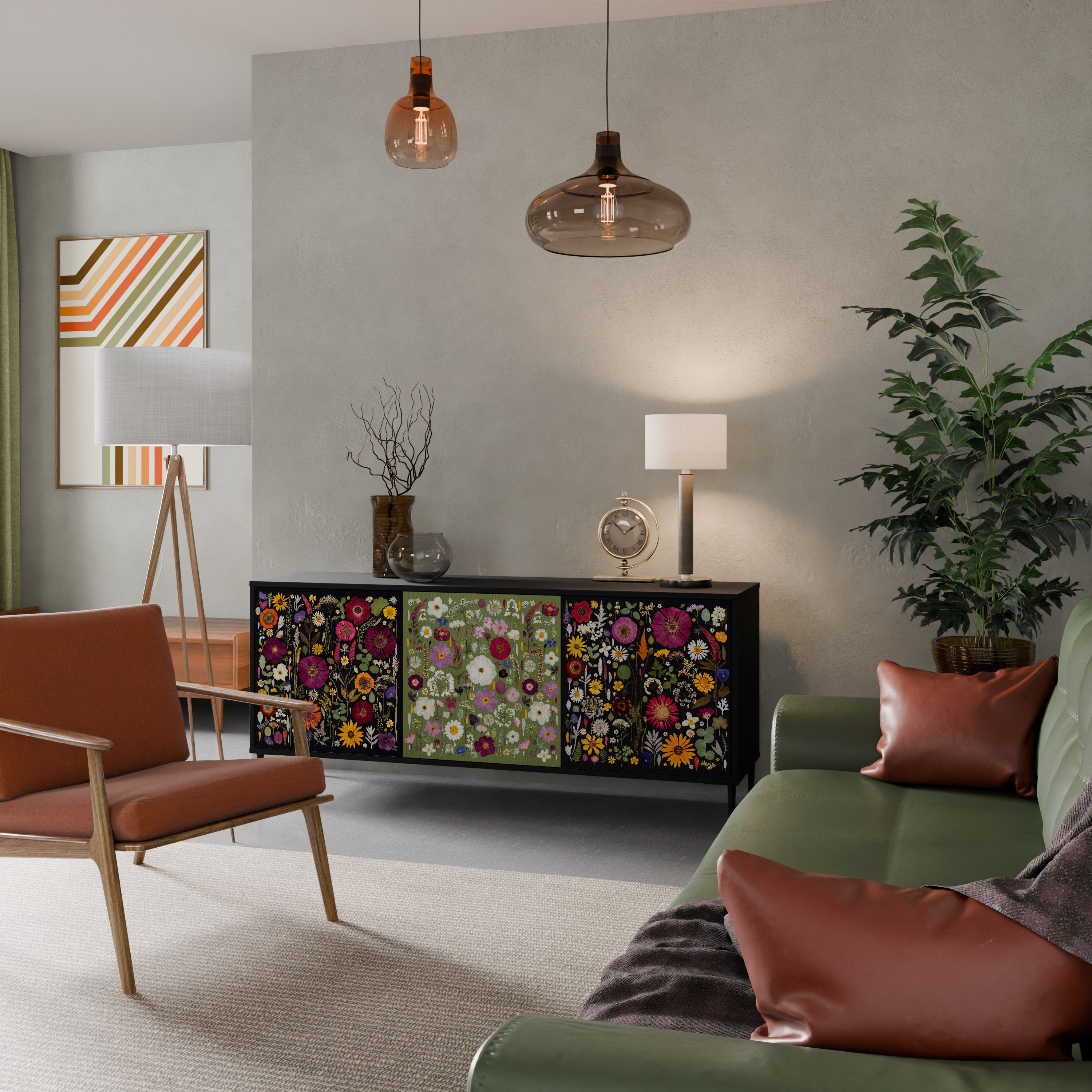 VERDANT GARDEN Aparador de 3 Puertas