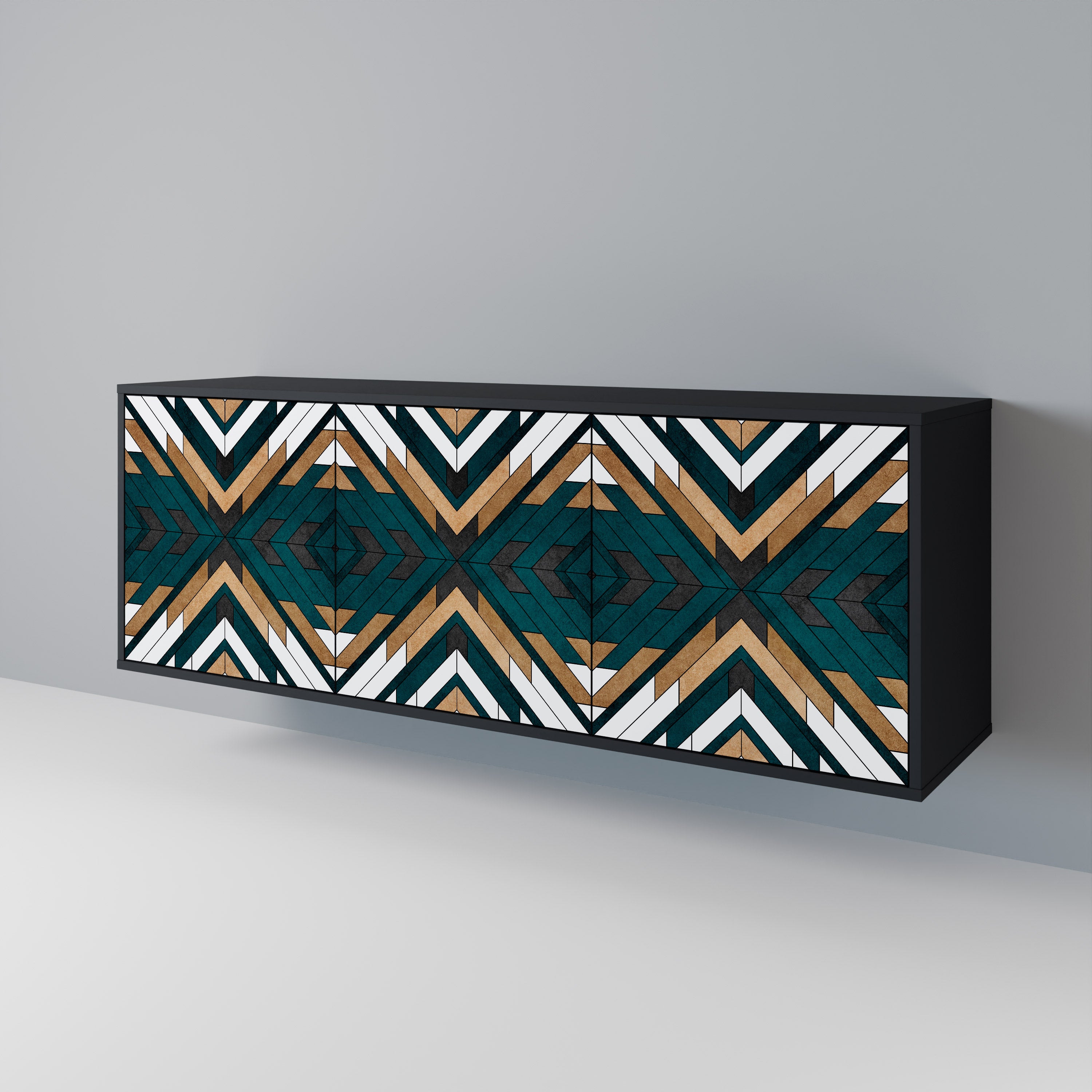 ARTISTIC GEOMETRY 3-Door Sideboard