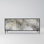 TIMELESS GLIDE Aparador de 3 Puertas en Acabado Negro