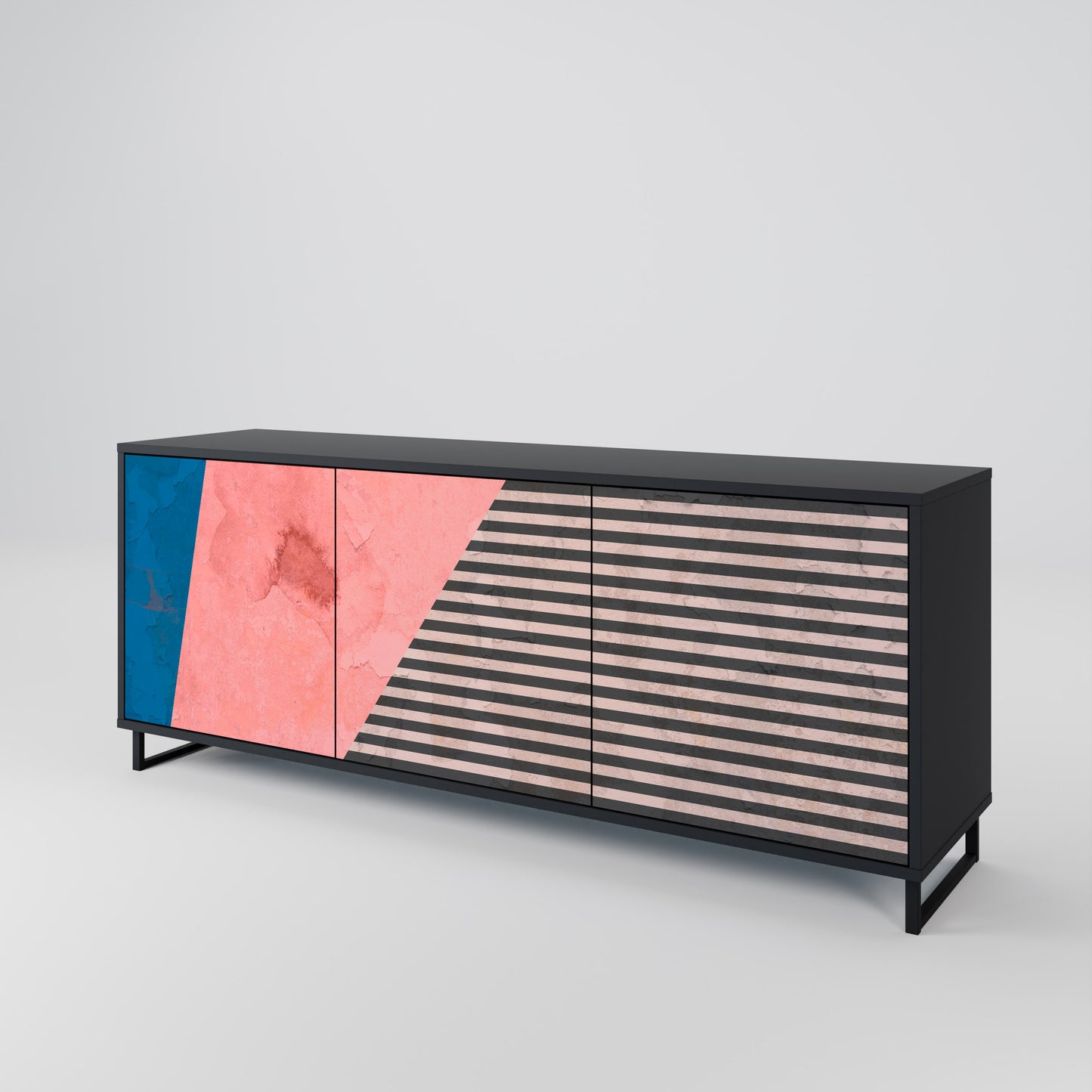 GLAMOROUS STRIPE Aparador de 3 Puertas