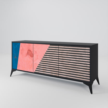 GLAMOROUS STRIPE Aparador de 3 Puertas