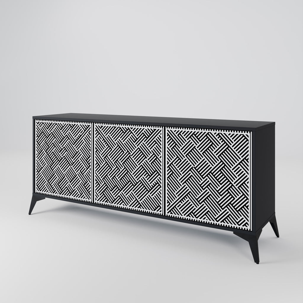 TEMPORARY SEQUENCE 3-Door Sideboard in Black Finish