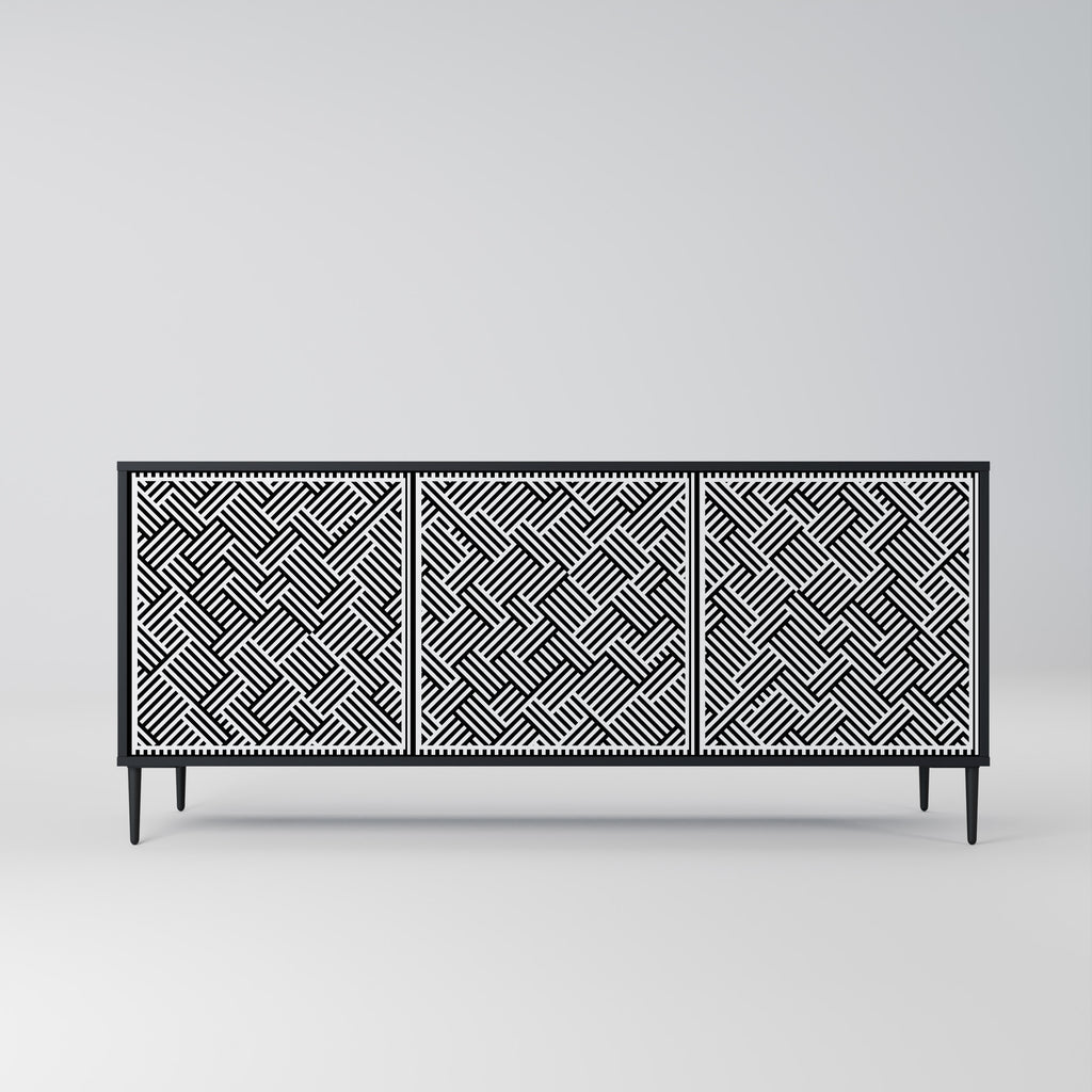 TEMPORARY SEQUENCE 3-Door Sideboard in Black Finish