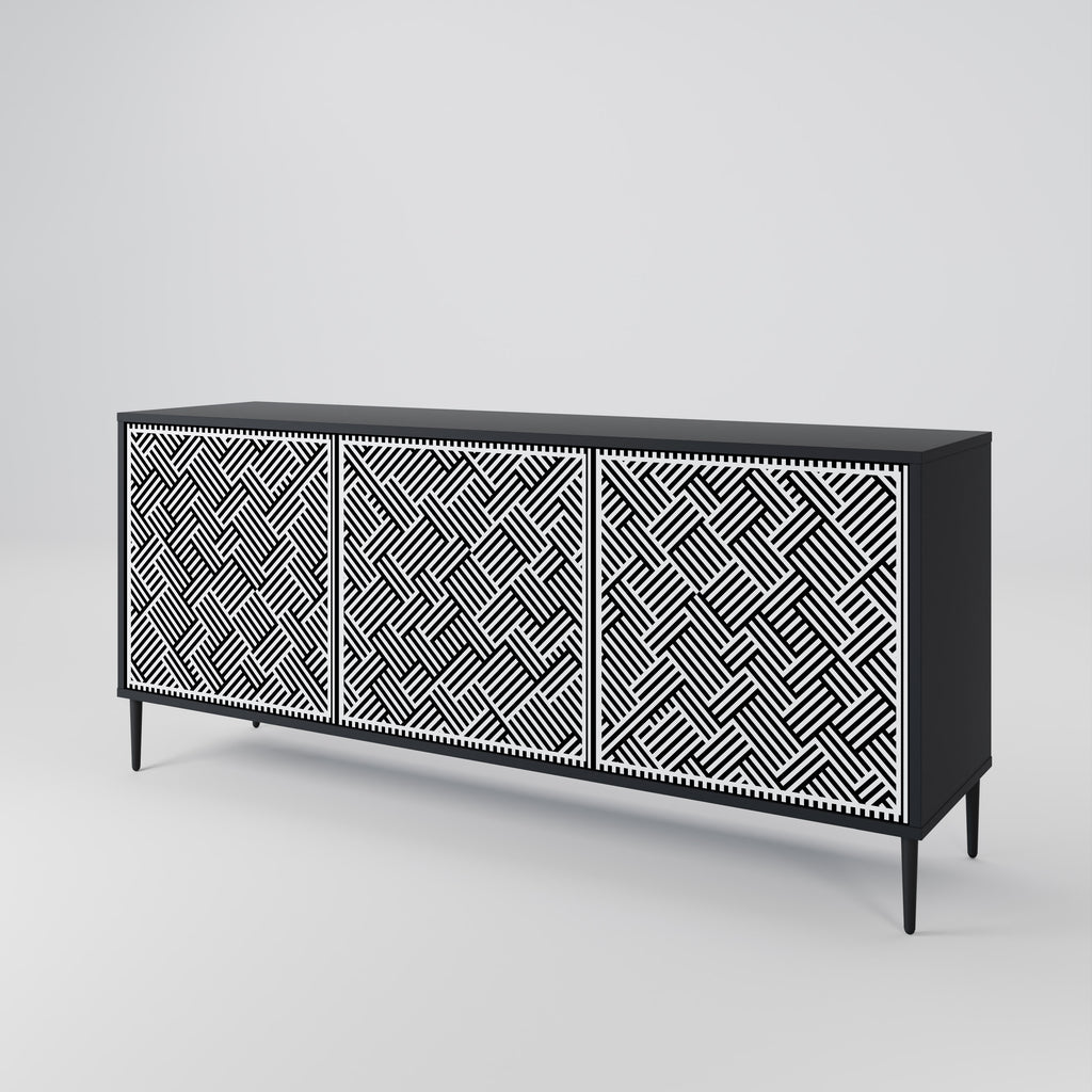 TEMPORARY SEQUENCE 3-Door Sideboard in Black Finish