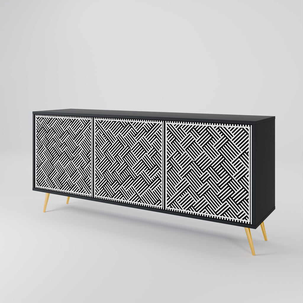 TEMPORARY SEQUENCE 3-Door Sideboard in Black Finish