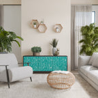 TURQUOISE RAIN Aparador de 3 Puertas en Acabado Negro