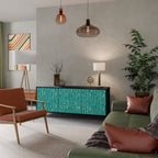 TURQUOISE RAIN Aparador de 3 Puertas en Acabado Negro