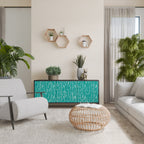 TURQUOISE RAIN Aparador de 3 Puertas en Acabado Negro