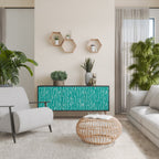 TURQUOISE RAIN Aparador de 3 Puertas en Acabado Negro