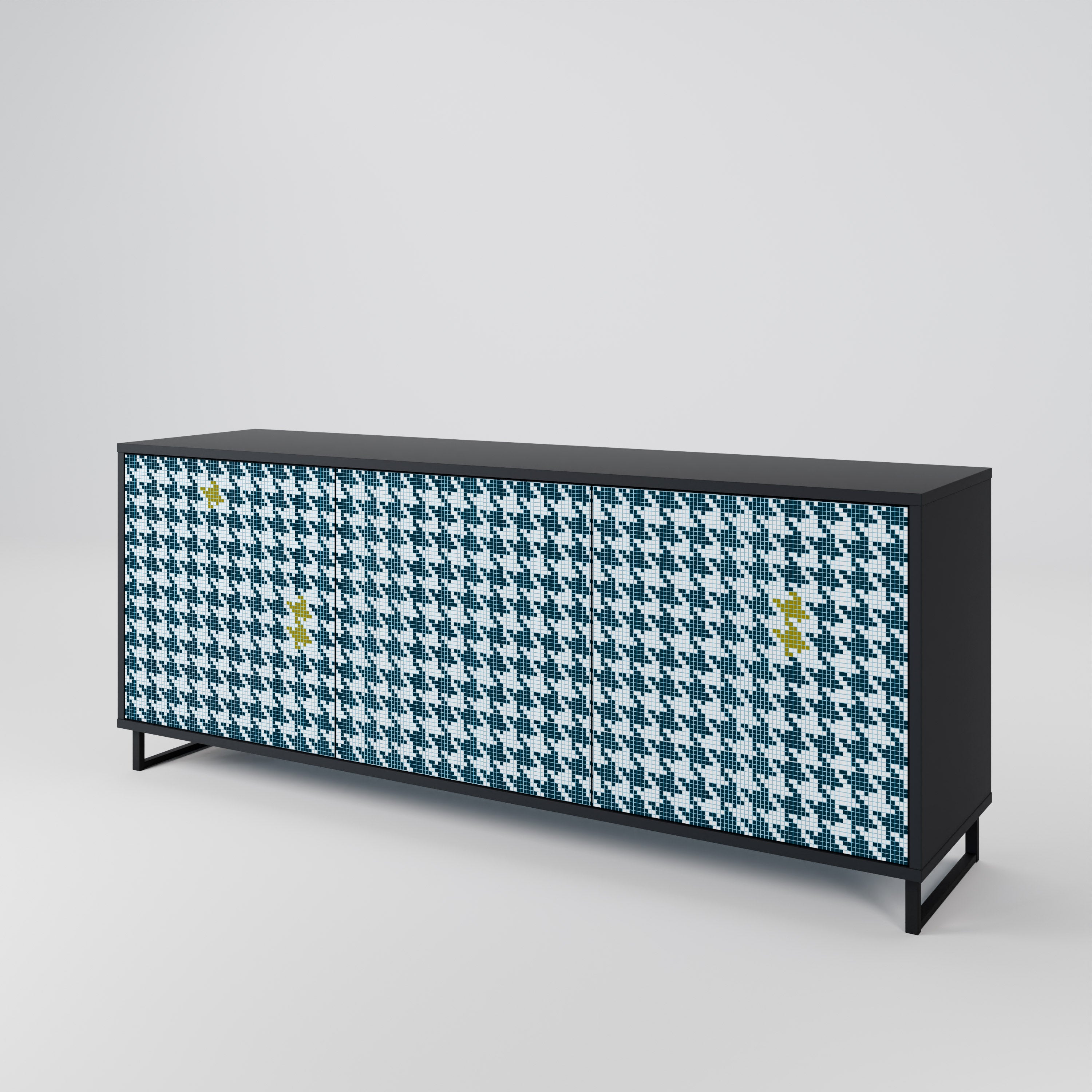 OUT OF CONTEXT 3-Door Sideboard in Black Finish