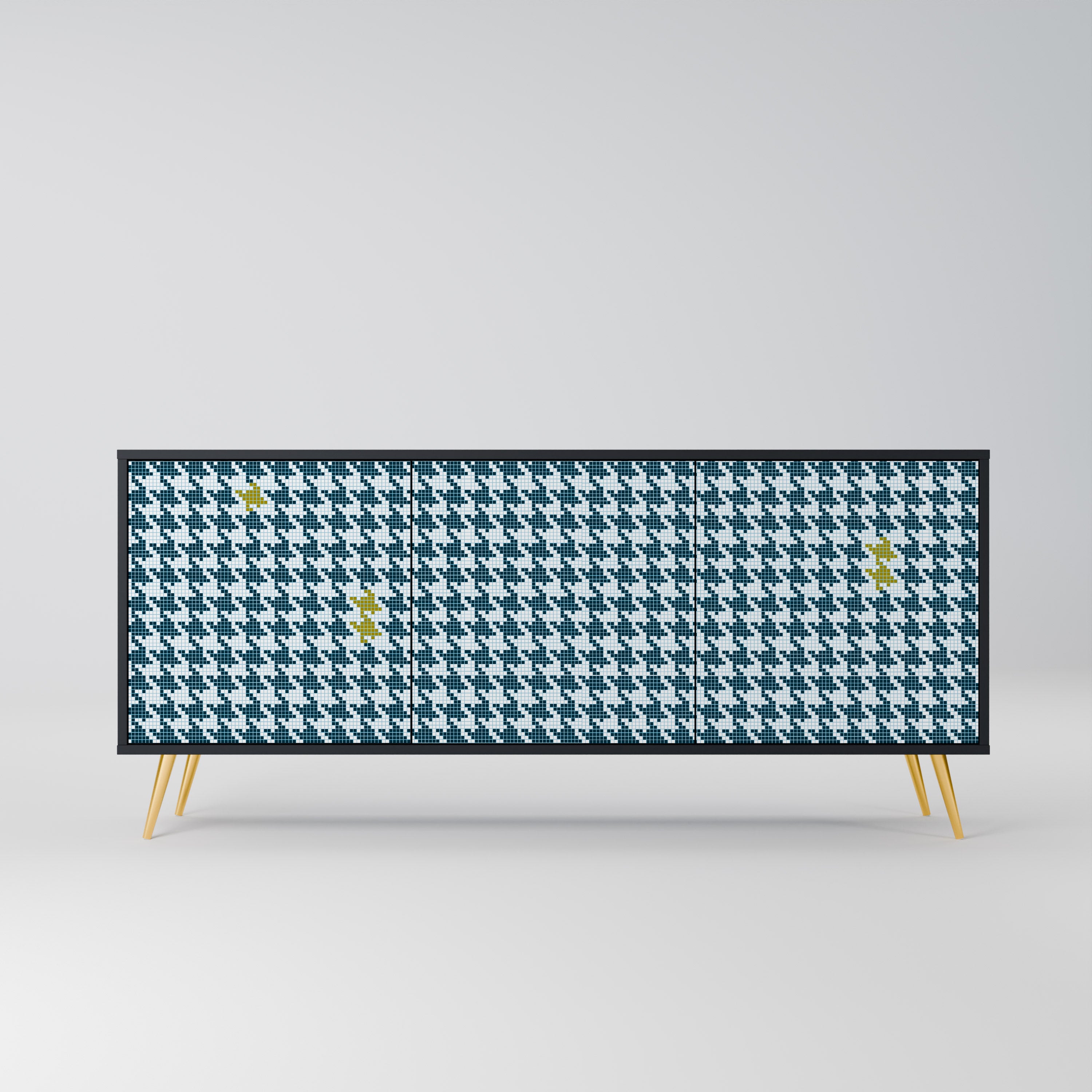 OUT OF CONTEXT 3-Door Sideboard in Black Finish