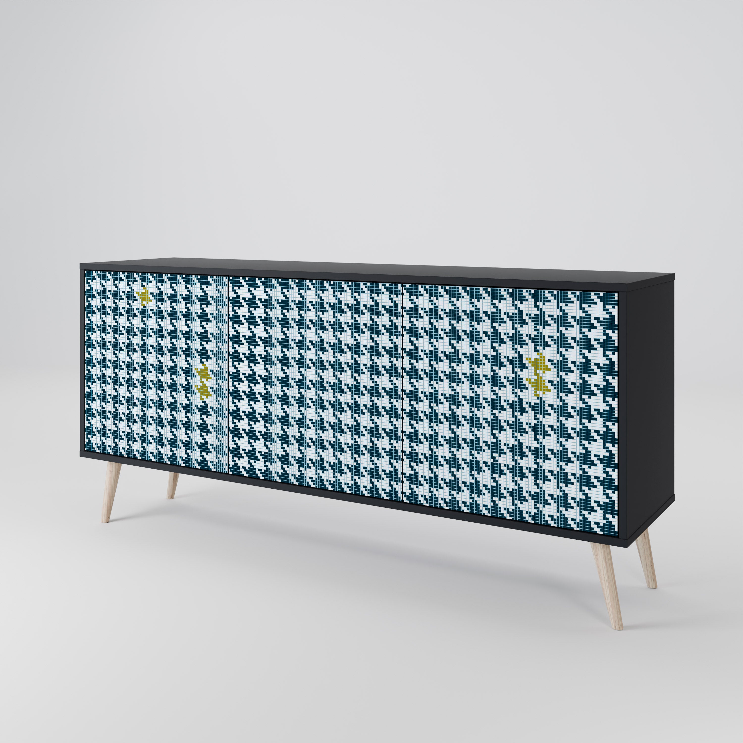 OUT OF CONTEXT 3-Door Sideboard in Black Finish