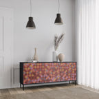 PAINTED SQUARES 3-Door Sideboard in Black Finish