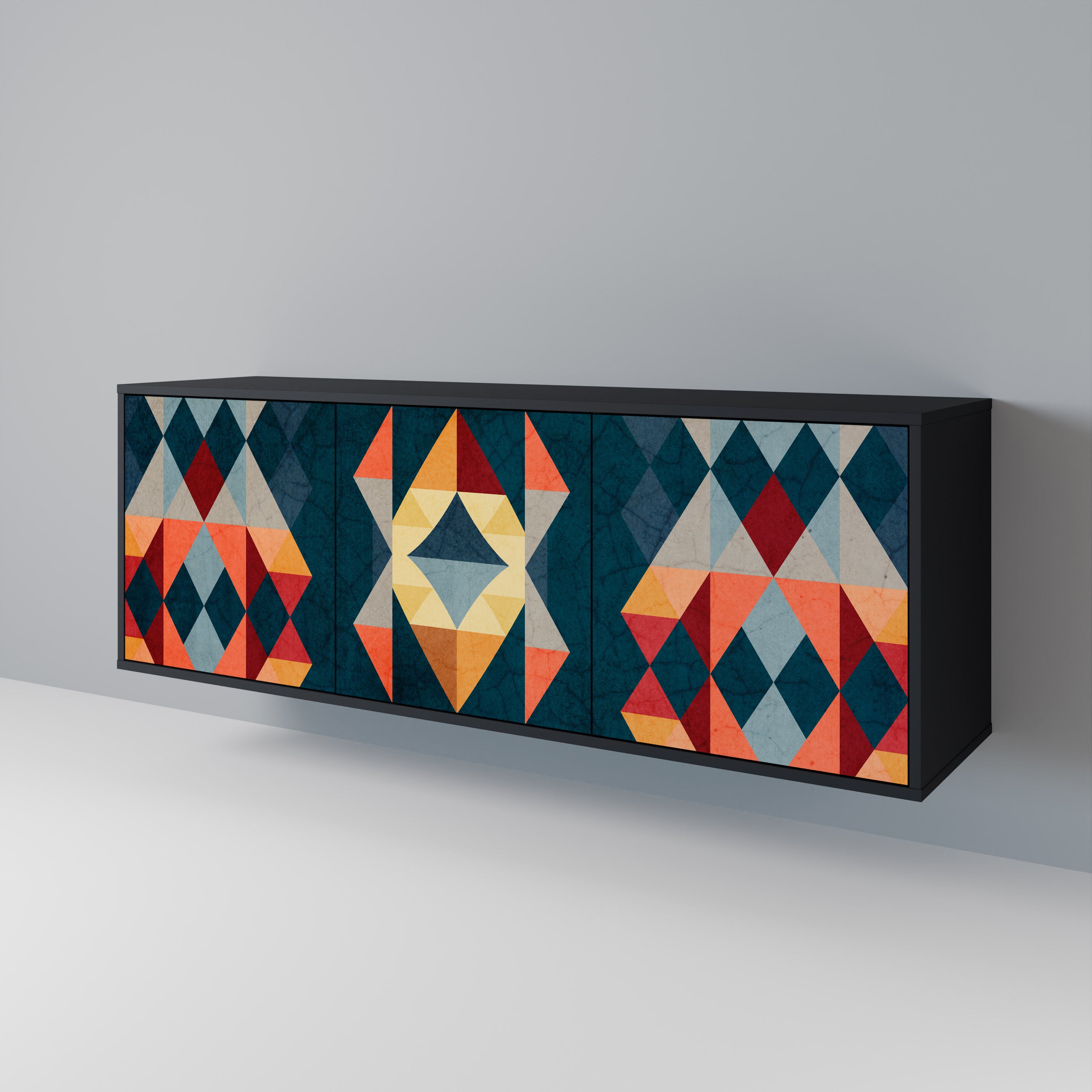 CRACKED ILLUSION Aparador de 3 Puertas