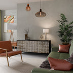 SLIGHTLY BLURRED Aparador de 3 Puertas en Acabado Negro