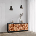 PRISM MOSAIC 3-Door Sideboard in Black Finish