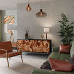 PRISM MOSAIC 3-Door Sideboard in Black Finish