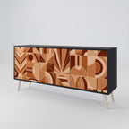 PRISM MOSAIC 3-Door Sideboard in Black Finish