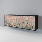 BUILDING THE FUTURE Aparador de 3 Puertas en Acabado Negro