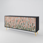 BUILDING THE FUTURE Aparador de 3 Puertas en Acabado Negro