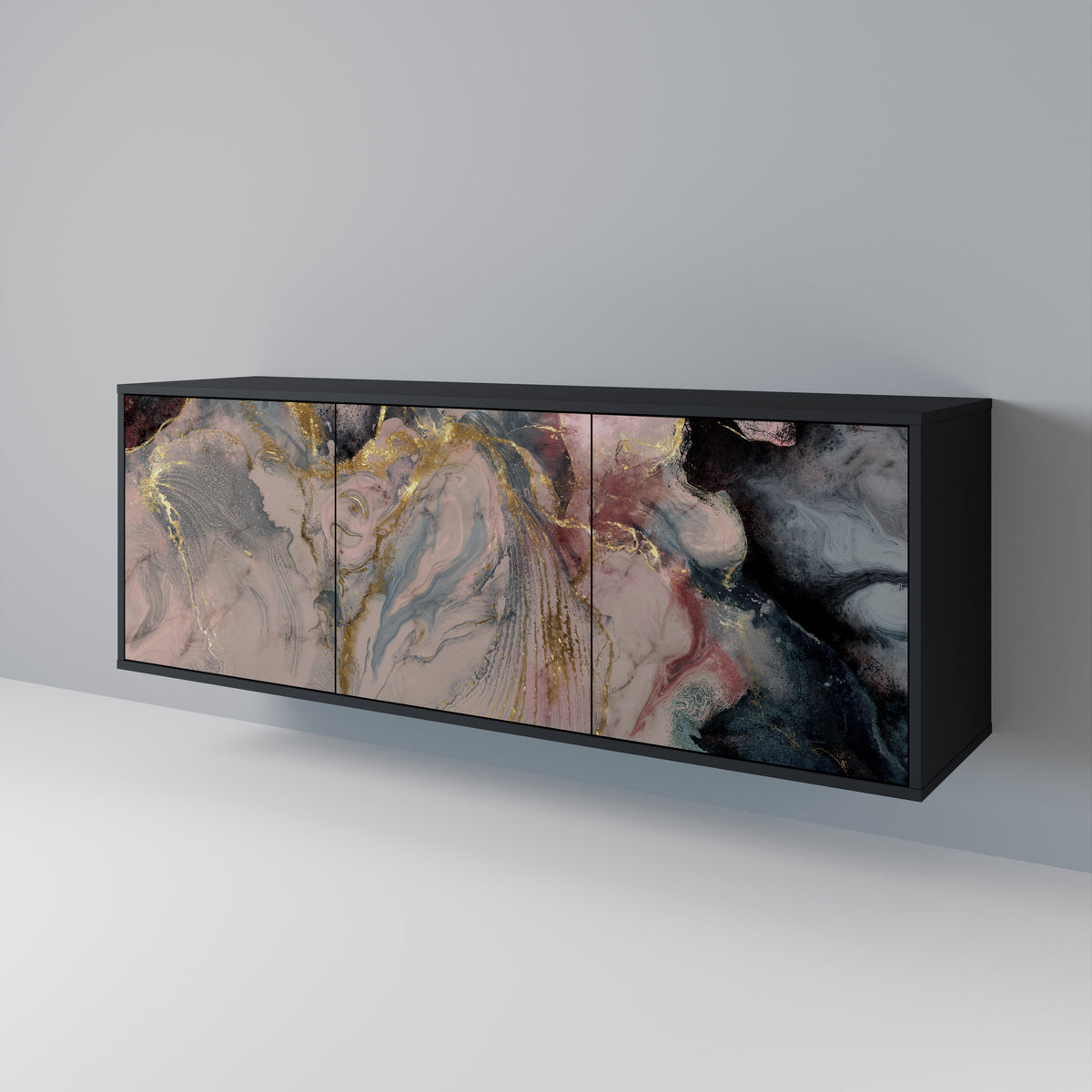 GILDED SWIRLS Aparador de 3 Puertas