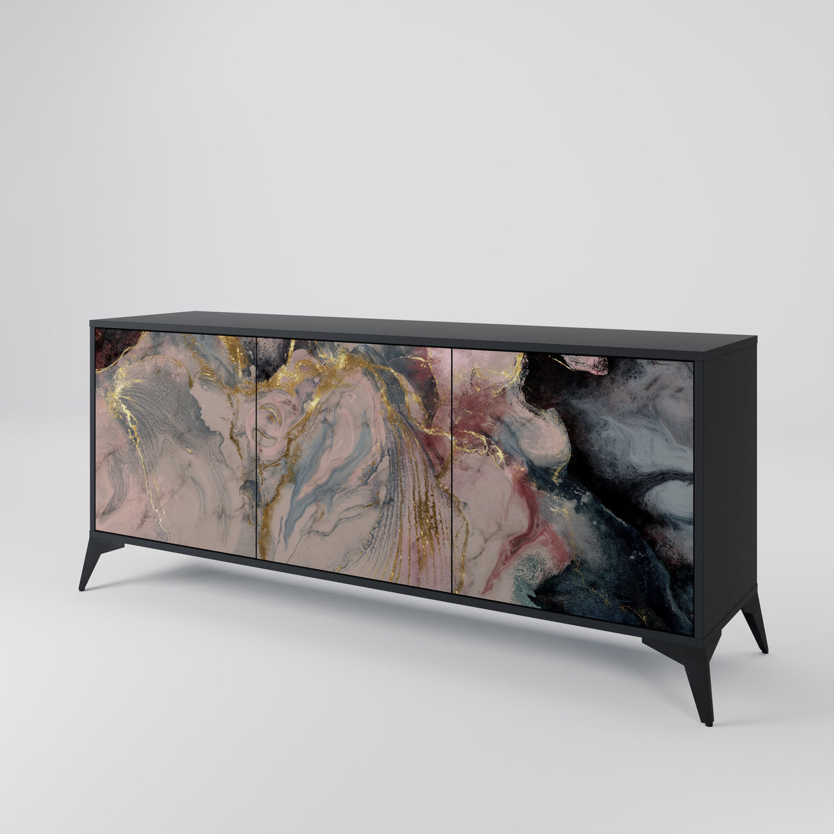 GILDED SWIRLS Aparador de 3 Puertas