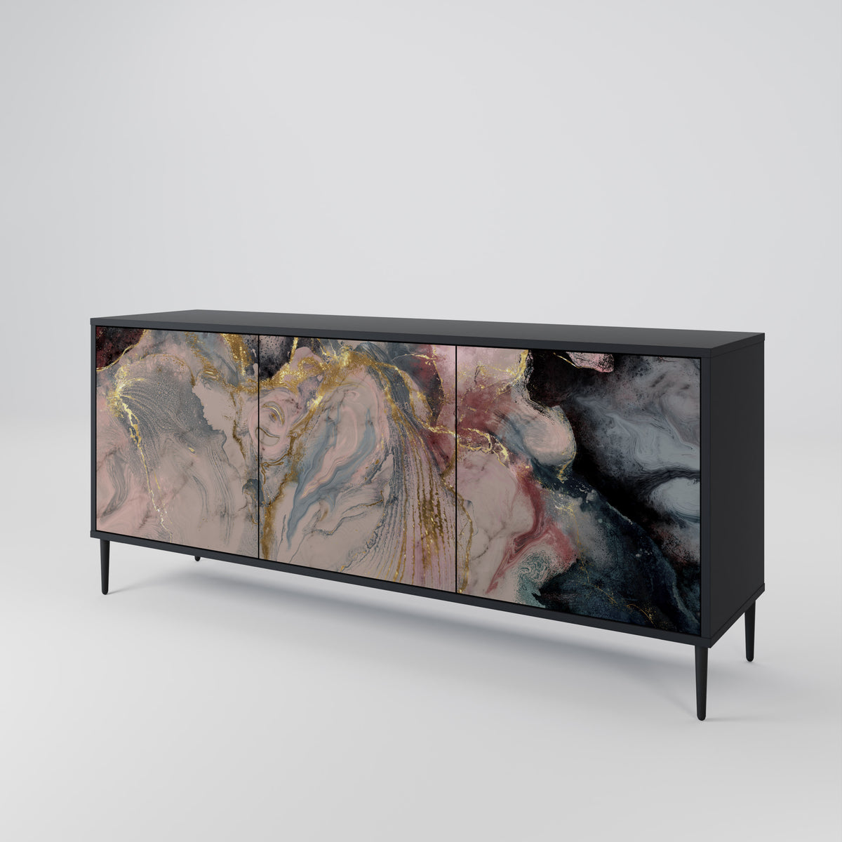 GILDED SWIRLS Aparador de 3 Puertas