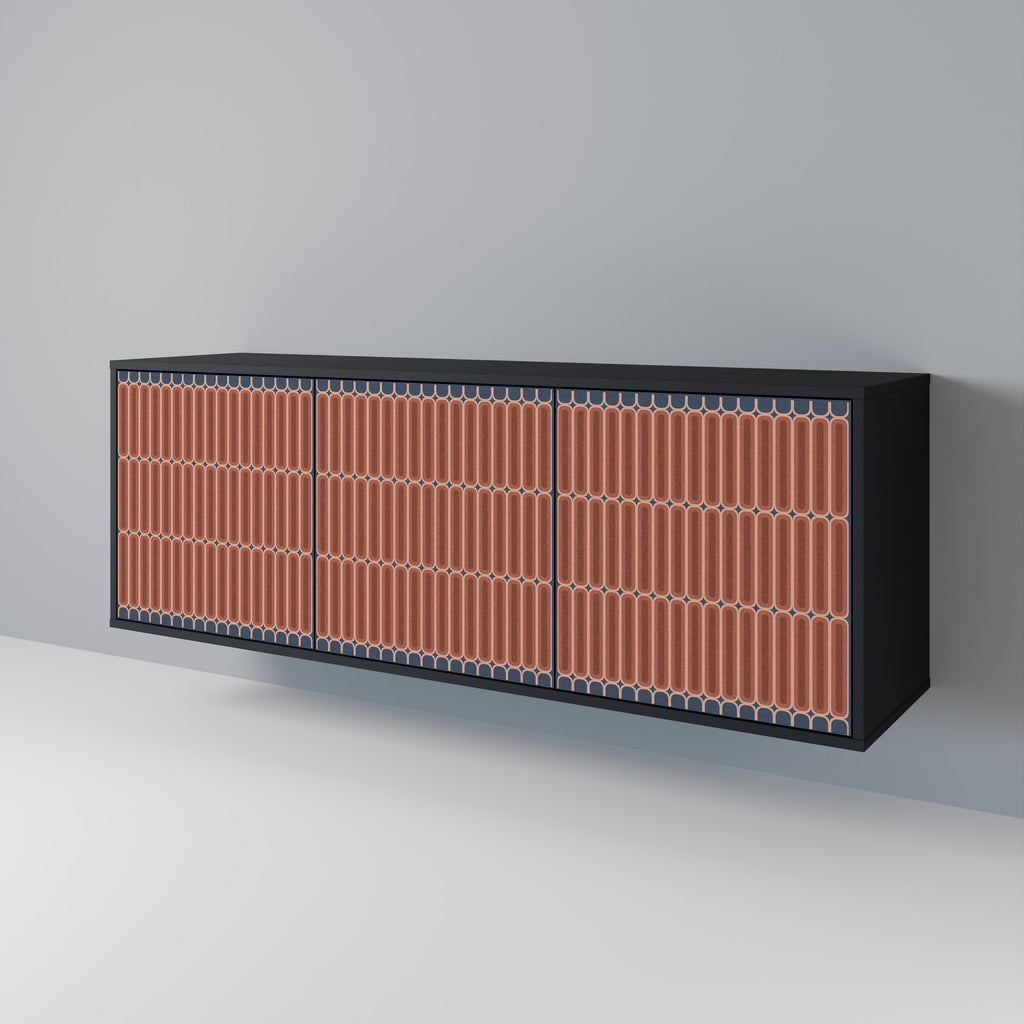 HYPNOTIC GATE 3-Door Sideboard in Black Finish