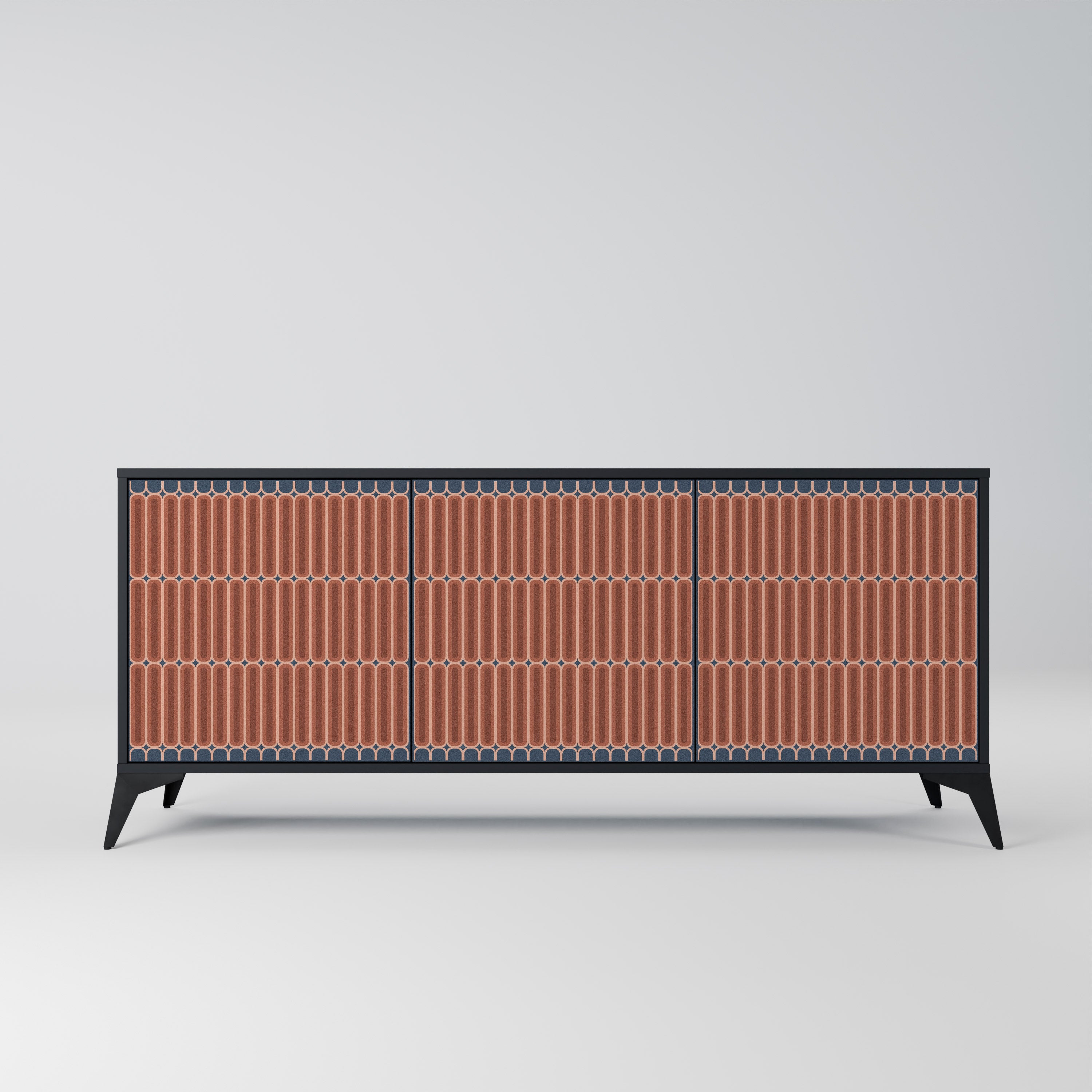 HYPNOTIC GATE 3-Door Sideboard in Black Finish