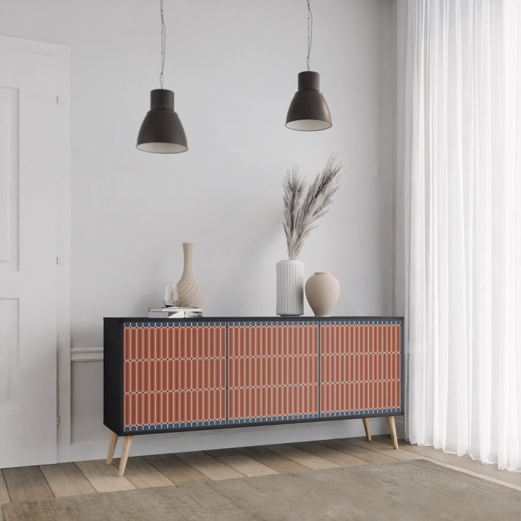 HYPNOTIC GATE 3-Door Sideboard in Black Finish