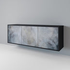 MUTED ARC 3-Door Sideboard in Black Finish