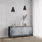 MUTED ARC 3-Door Sideboard in Black Finish