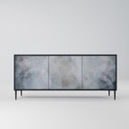 MUTED ARC 3-Door Sideboard in Black Finish