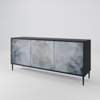MUTED ARC 3-Door Sideboard in Black Finish