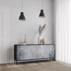 MUTED ARC 3-Door Sideboard in Black Finish