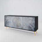 MUTED ARC 3-Door Sideboard in Black Finish