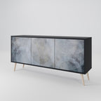MUTED ARC 3-Door Sideboard in Black Finish