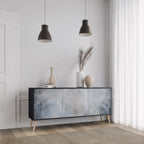 MUTED ARC 3-Door Sideboard in Black Finish