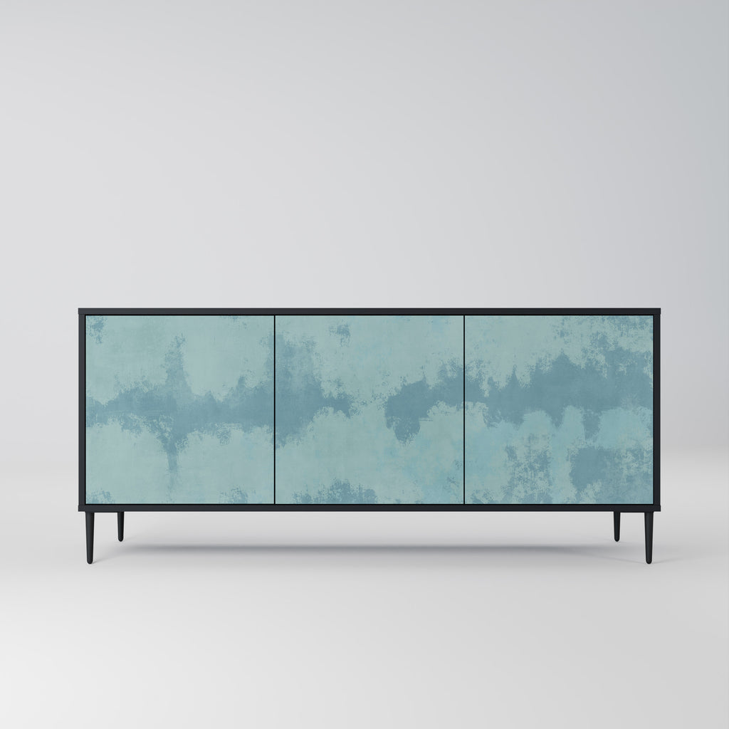 SKY WASH 3-Door Sideboard in Black Finish