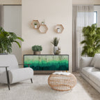 NORTHERN LIGHTS 3-Door Sideboard in Black Finish