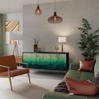 NORTHERN LIGHTS 3-Door Sideboard in Black Finish